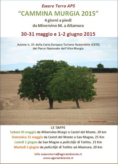“Cammina Murgia 2015” – Educazione ambientale in cammino