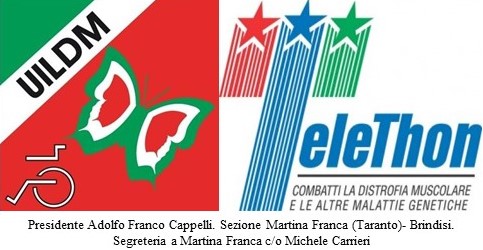 IX GIORNATA INTERNAZIONALE PER LE MALATTIE RARE – Premiazione Presidente UILDM Martina Franca e Brindisi