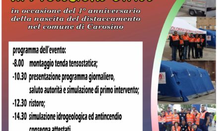 1° campo di Protezione Civile