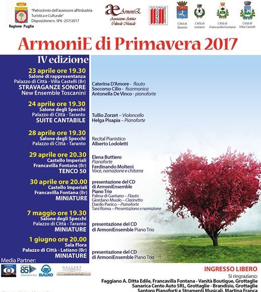 MUSICA ad ARTE “ArmoniE di Primavera 2017 – IV edizione”, nuovo appuntamento
