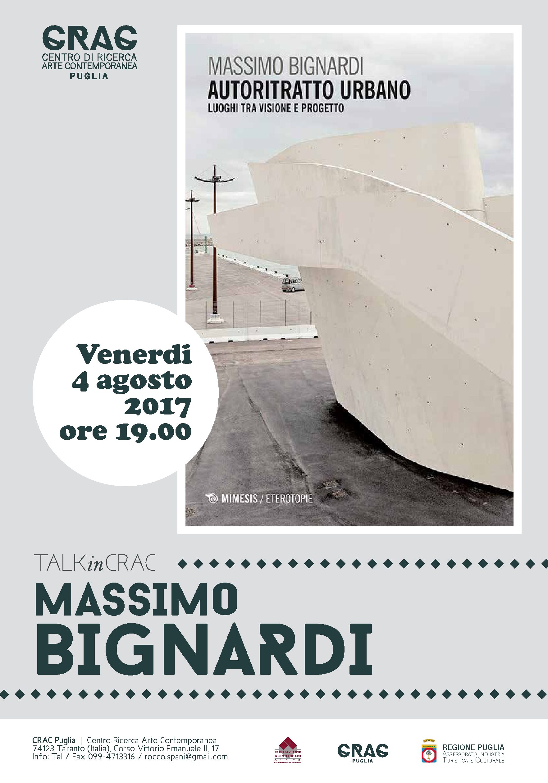 Massimo Bignardi ospite del Crac-Puglia