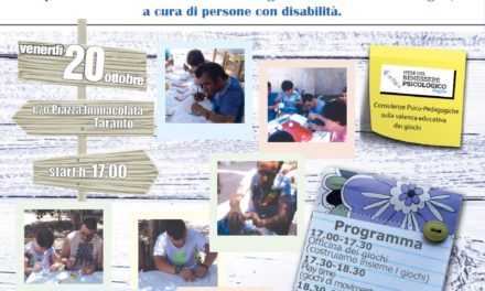 “OFFICINA DEI GIOCHI”, a Taranto la prima produzione di giochi montessoriani a cura di giovani adulti con disabilità