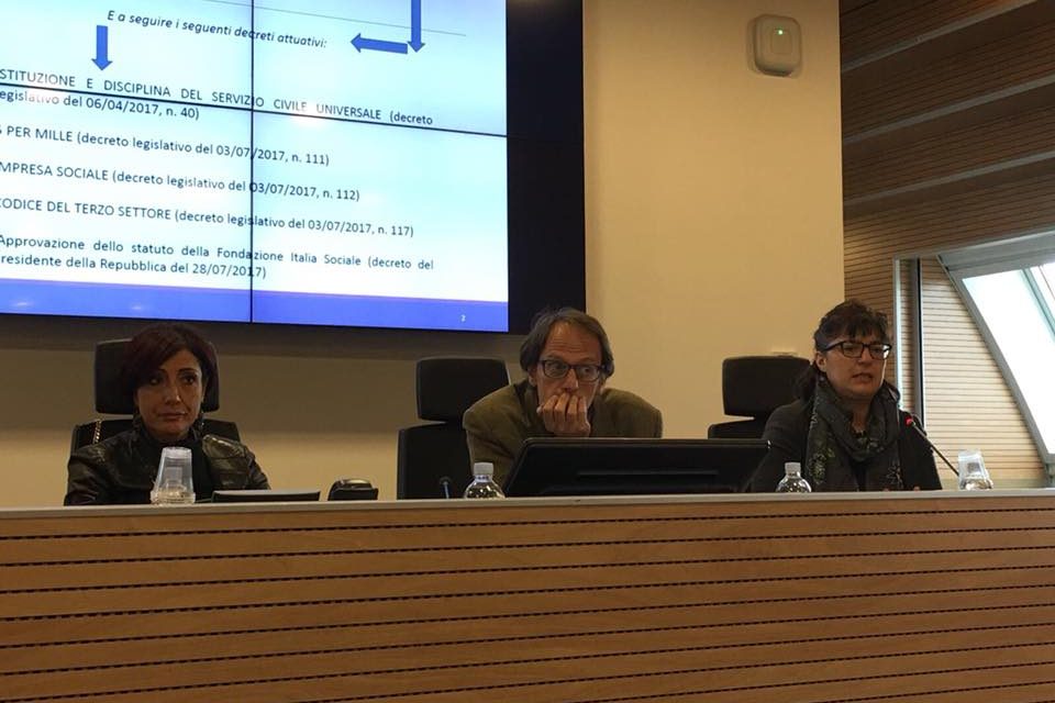 Giornata regionale di studio LA RIFORMA DEL TERZO SETTORE: UN PERCORSO DI LAVORO COMUNE