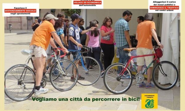 Ripartire in bicicletta. La proposta di Legambiente Taranto per una mobilità sostenibile