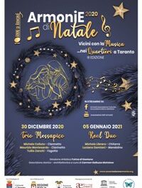 “ArmoniE di Natale: vicini con la Musica…nei Quartieri  a Taranto – III edizione”