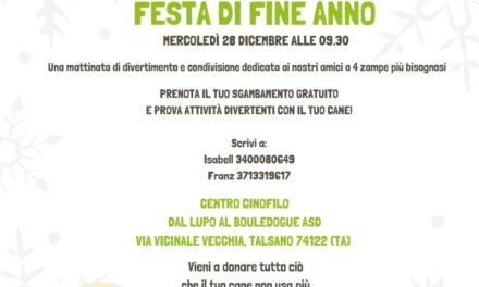 Festa di fine anno con i nostri amici a 4 zampe