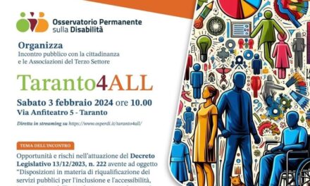 “Taranto4all”. A Taranto un convegno su inclusione e accessibilità