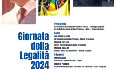Giornata della Legalità 2024. Incontro a Crispiano