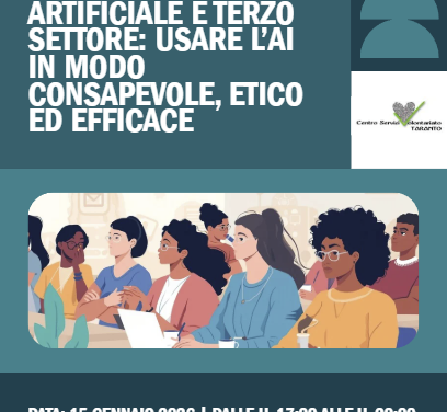 “Intelligenza artificiale e Terzo settore: usare l’AI in modo consapevole, etico ed efficace”