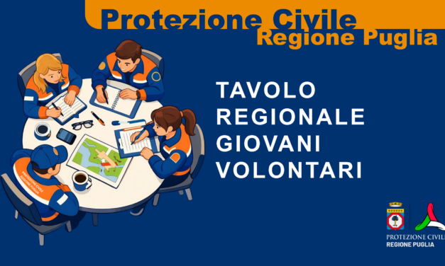 Aperte le candidature per la costituzione del Tavolo Regionale dei Giovani di Protezione Civile