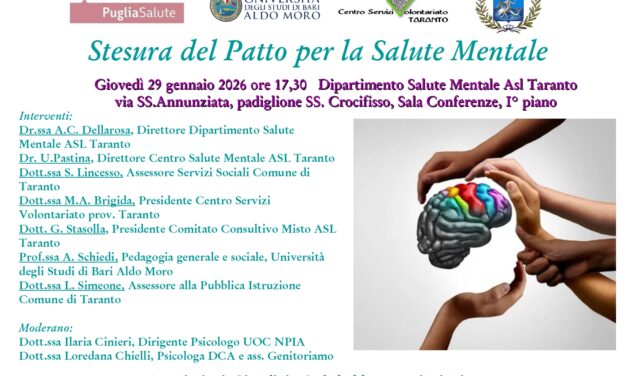 Patto per la Salute Mentale per concretizzare proposte, attitudini e impegni