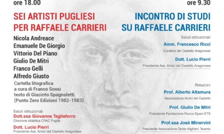 Due eventi per ricordare Raffaele Carrieri