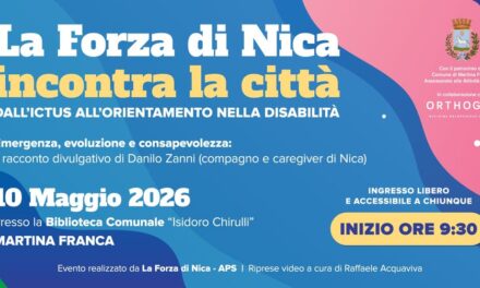 “La Forza di Nica incontra la città”, dall’ictus all’orientamento nella disabilità