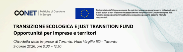 Transizione ecologica e Just Transition Fund – Convegno il 09 aprile