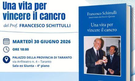 “Una vita per vincere il cancro”: a Taranto la presentazione del libro tra scienza, storie di resilienza e speranza