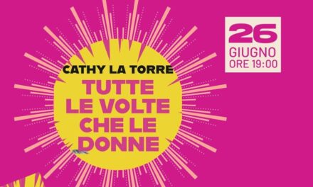 Vladimir Luxuria presenta a Taranto il nuovo libro di Cathy La Torre: “Tutte le volte che le donne”