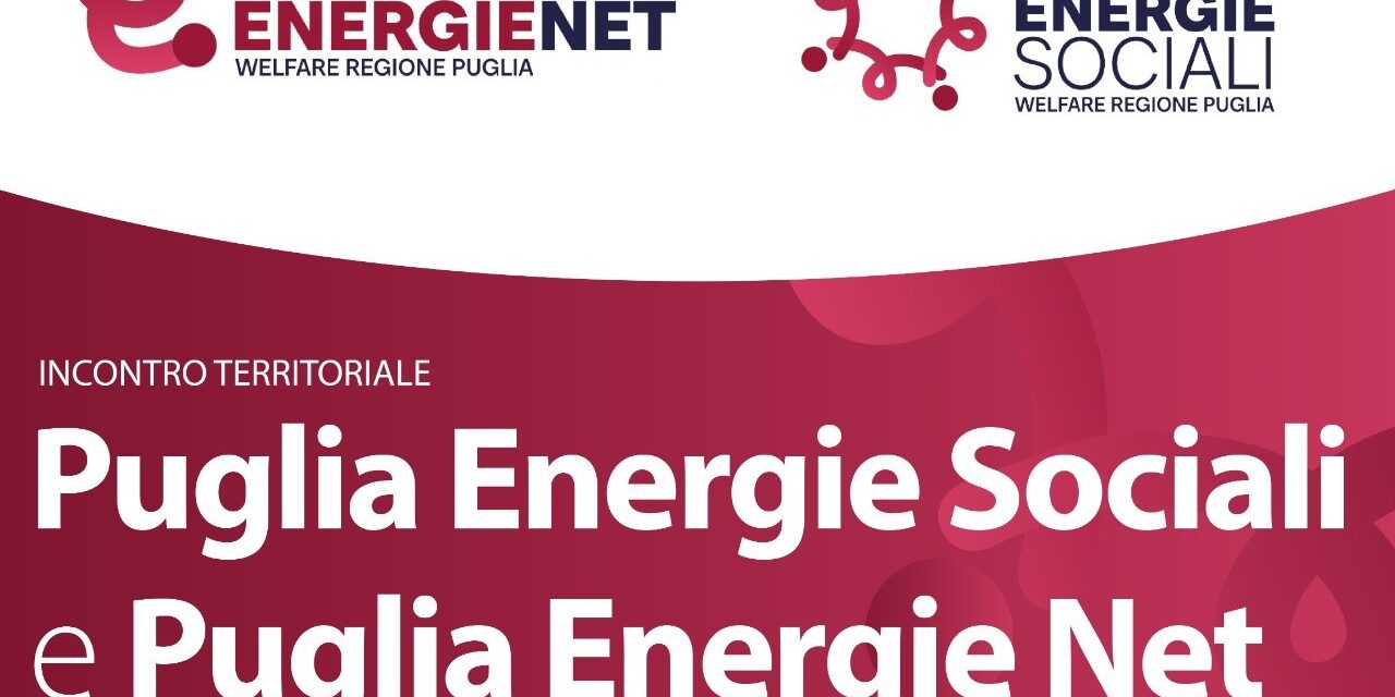 Incontro di presentazione dei nuovi Avvisi Regionali per il Terzo settore pugliese