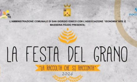 A San Giorgio Jonico torna la “Festa del grano” nella Masseria Feudo