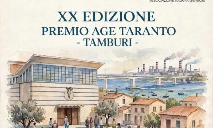 XX Edizione del Premio A.GE. Taranto. Domenica 27 settembre la cerimonia di premiazione