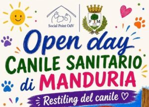 Il Canile Sanitario di Manduria si rinnova: domenica 20 settembre l’“Open Day” per festeggiare il restyling della struttura